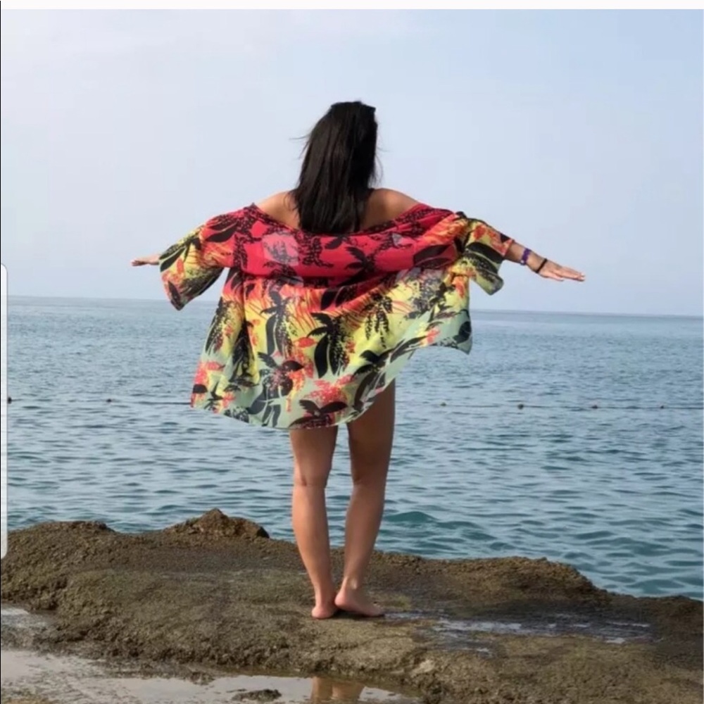 Vibrant summer swim cover up